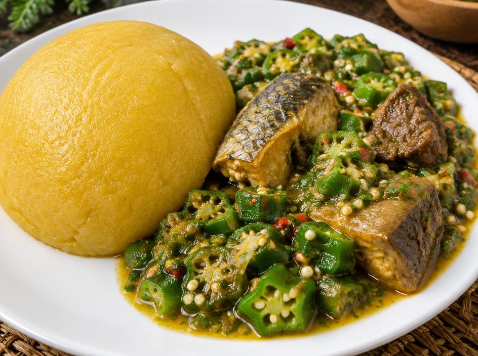 Eba & Okra