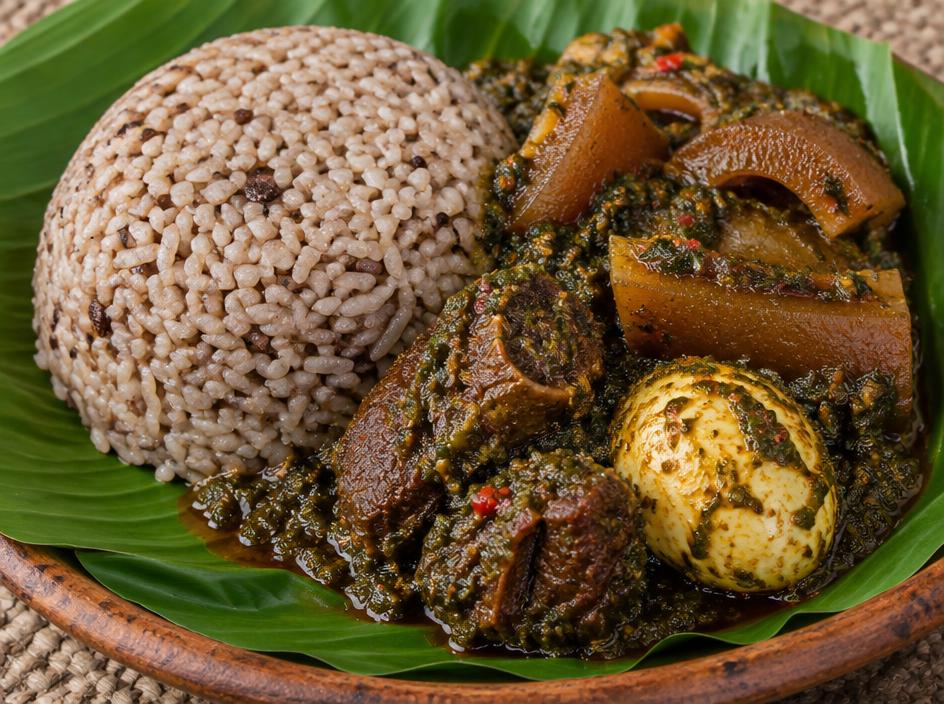 Ofada Rice & Ayamase